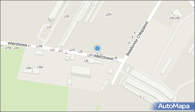 Tomaszów Mazowiecki, Wierzbowa, 129, mapa Tomaszów Mazowiecki