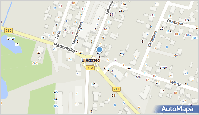 Tomaszów Mazowiecki, Wilcza, 3, mapa Tomaszów Mazowiecki