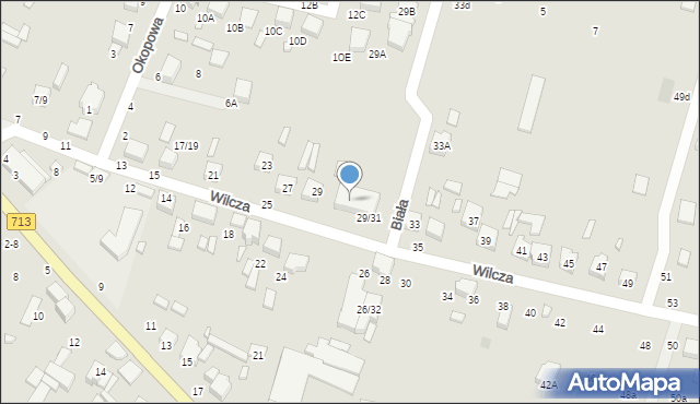Tomaszów Mazowiecki, Wilcza, 31, mapa Tomaszów Mazowiecki