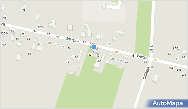 Tomaszów Mazowiecki, Wilcza, 84, mapa Tomaszów Mazowiecki
