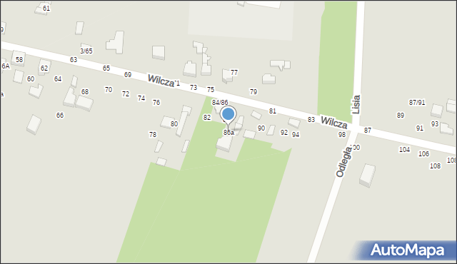 Tomaszów Mazowiecki, Wilcza, 86a, mapa Tomaszów Mazowiecki