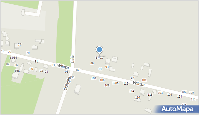 Tomaszów Mazowiecki, Wilcza, 87/91, mapa Tomaszów Mazowiecki