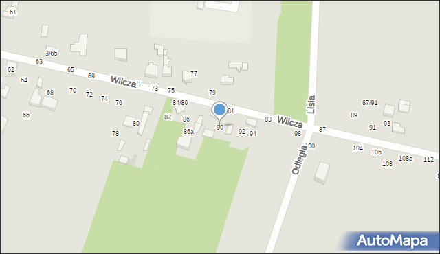 Tomaszów Mazowiecki, Wilcza, 90, mapa Tomaszów Mazowiecki