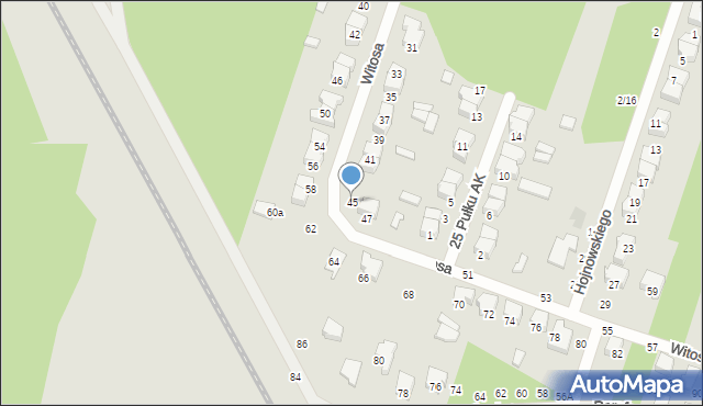 Tomaszów Mazowiecki, Witosa Wincentego, 45, mapa Tomaszów Mazowiecki