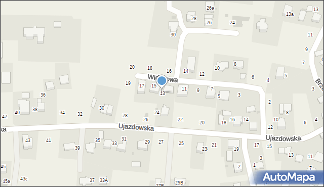 Tomaszowice, Widokowa, 13, mapa Tomaszowice