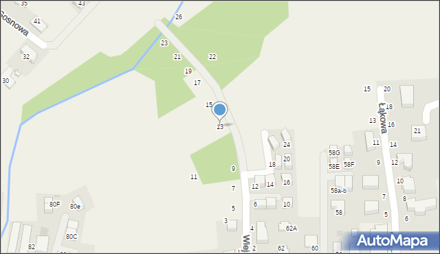 Tomaszowice, Wiejska, 13, mapa Tomaszowice