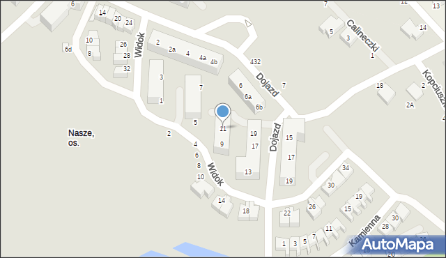 Toruń, Widok, 11, mapa Torunia