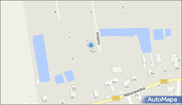 Toruń, Wiejska, 7, mapa Torunia
