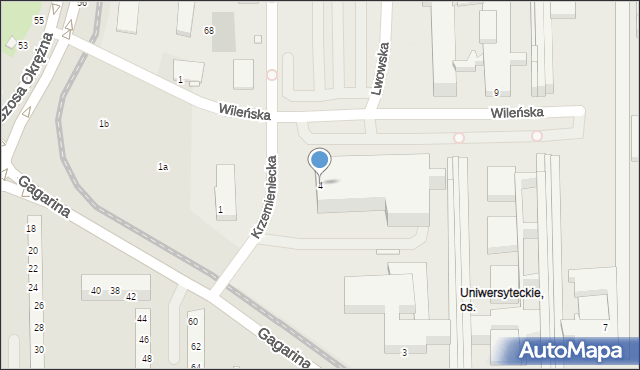 Toruń, Wileńska, 4, mapa Torunia