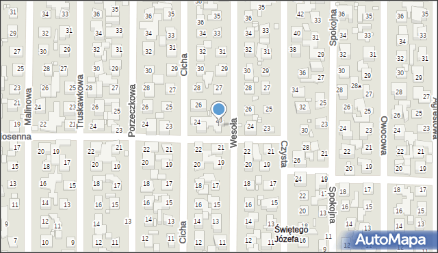 Toruń, Wiosenna, 34, mapa Torunia