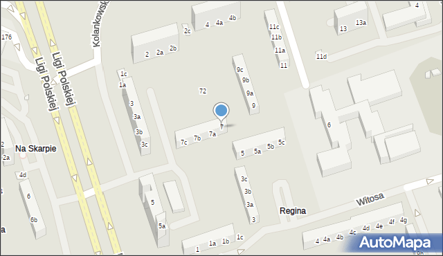 Toruń, Witosa Wincentego, 7, mapa Torunia