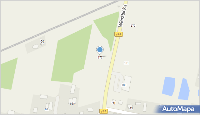 Trablice, Wierzbicka, 172, mapa Trablice