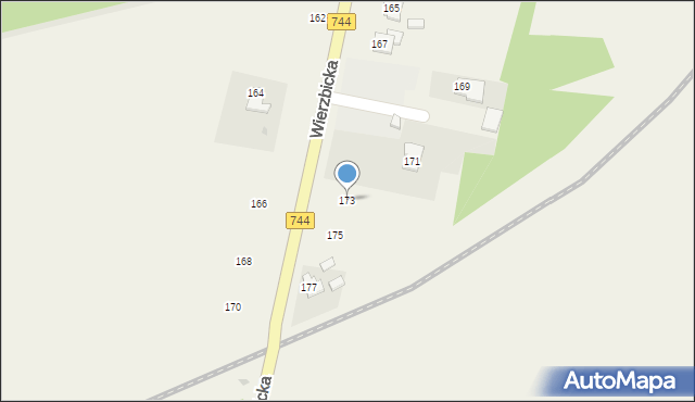 Trablice, Wierzbicka, 173, mapa Trablice