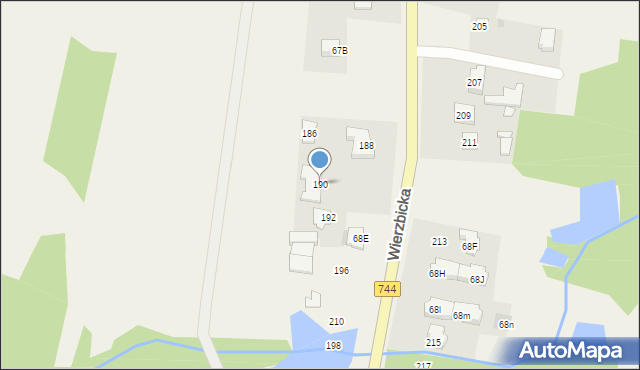 Trablice, Wierzbicka, 190, mapa Trablice