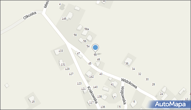 Trojanowice, Widokowa, 50, mapa Trojanowice