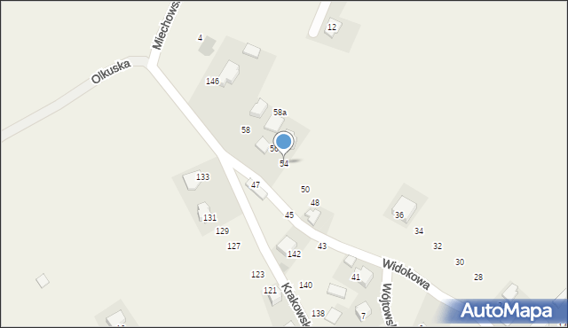 Trojanowice, Widokowa, 54, mapa Trojanowice