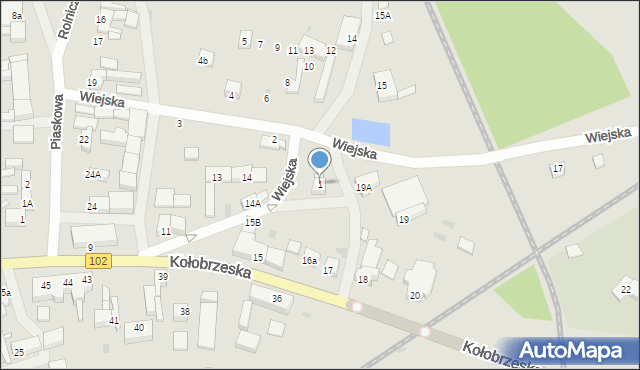 Trzebiatów, Wiejska, 1, mapa Trzebiatów