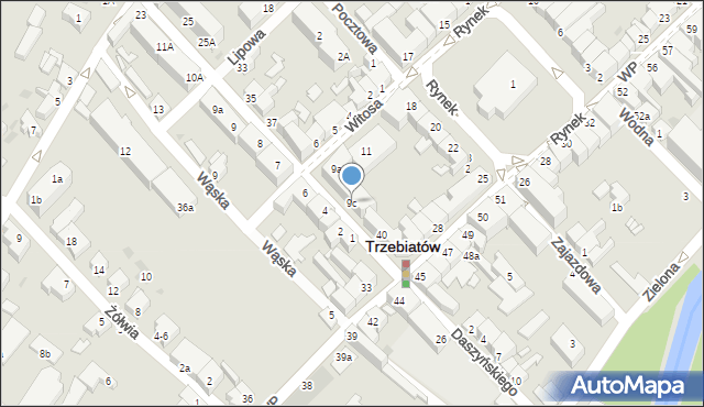 Trzebiatów, Witosa Wincentego, 9c, mapa Trzebiatów