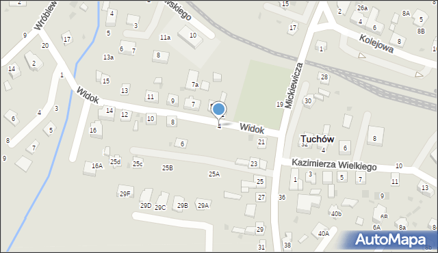Tuchów, Widok, 4, mapa Tuchów
