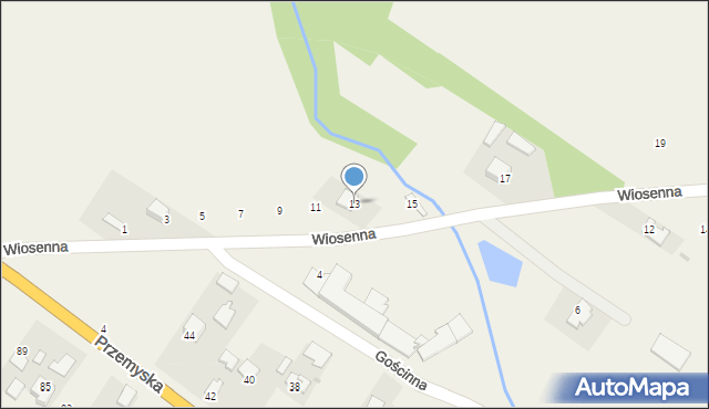 Tuczempy, Wiosenna, 13, mapa Tuczempy