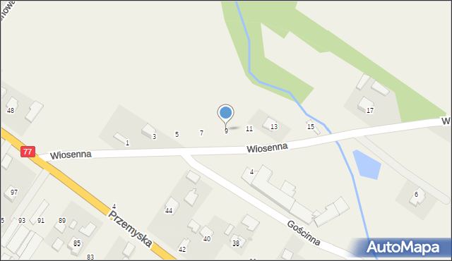 Tuczempy, Wiosenna, 9, mapa Tuczempy