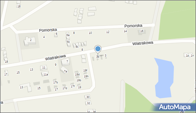 Tupadły, Wiatrakowa, 3b, mapa Tupadły