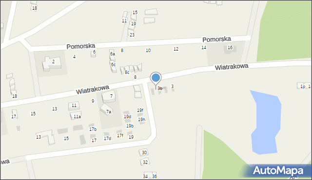 Tupadły, Wiatrakowa, 3c, mapa Tupadły