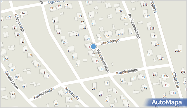 Turek, Wieniawskiego Henryka, 17, mapa Turka