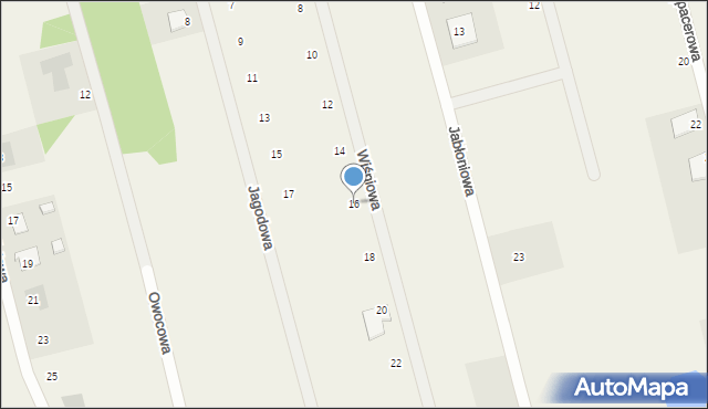 Tuszynek Majoracki, Wiśniowa, 16, mapa Tuszynek Majoracki