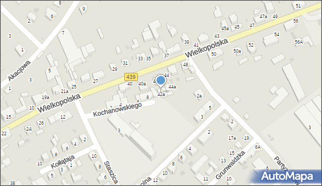 Twardogóra, Wielkopolska, 42a, mapa Twardogóra