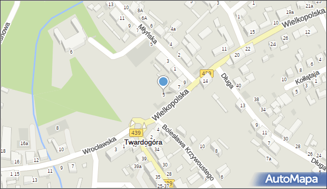 Twardogóra, Wielkopolska, 5, mapa Twardogóra