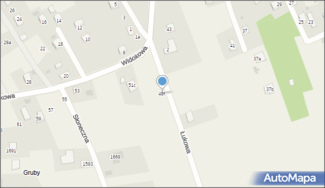 Twardorzeczka, Widokowa, 49f, mapa Twardorzeczka