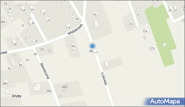 Twardorzeczka, Widokowa, 49g, mapa Twardorzeczka