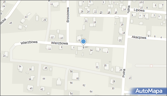 Tworóg, Wierzbowa, 5, mapa Tworóg