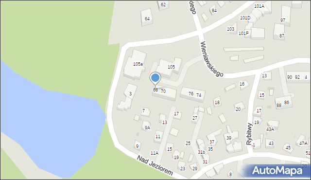 Tychy, Wieniawskiego Henryka, 68, mapa Tychów