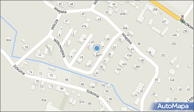 Tychy, Wilkowyjska, 25, mapa Tychów