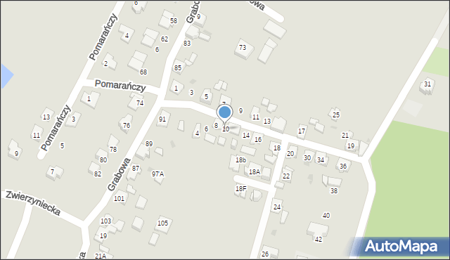 Tychy, Wiosenna, 10, mapa Tychów