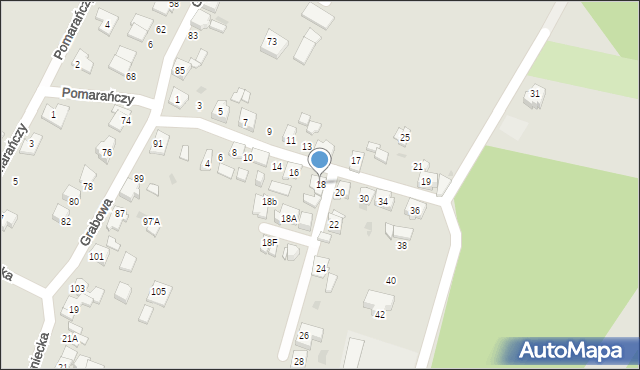 Tychy, Wiosenna, 18, mapa Tychów