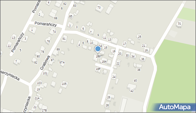 Tychy, Wiosenna, 18b, mapa Tychów
