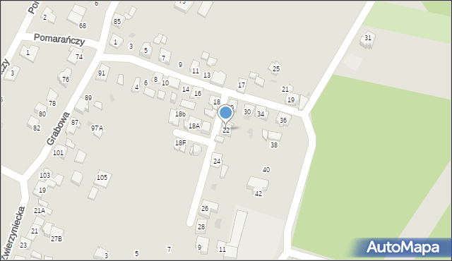 Tychy, Wiosenna, 22, mapa Tychów