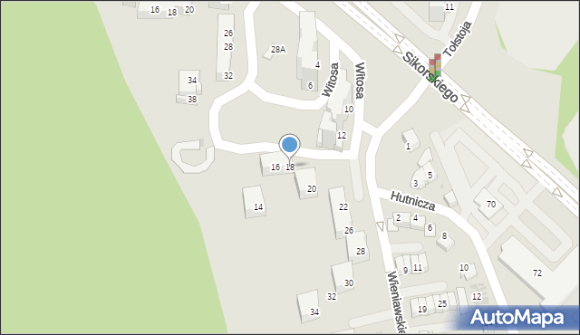 Tychy, Wieniawskiego Henryka, 18, mapa Tychów