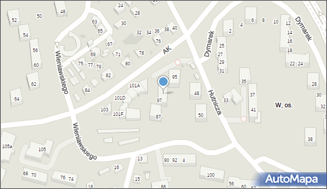 Tychy, Wieniawskiego Henryka, 99, mapa Tychów