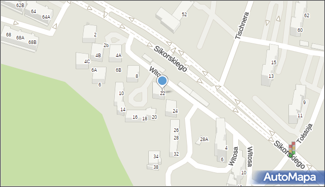 Tychy, Witosa Wincentego, 22, mapa Tychów
