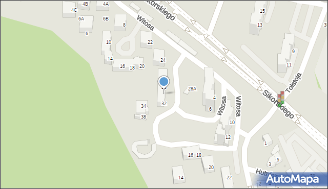 Tychy, Witosa Wincentego, 30, mapa Tychów