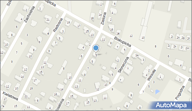 Tyniec Mały, Wiosenna, 3, mapa Tyniec Mały