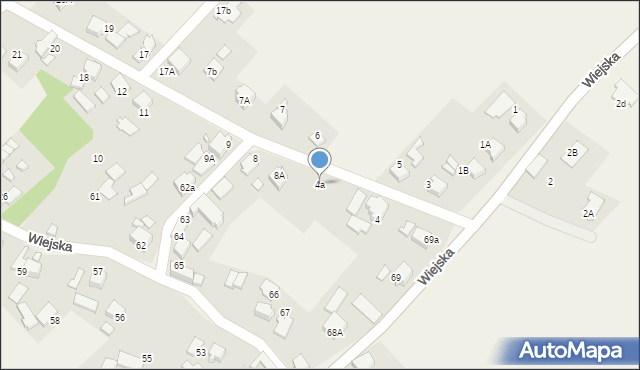 Uchylsko, Wiejska, 4a, mapa Uchylsko