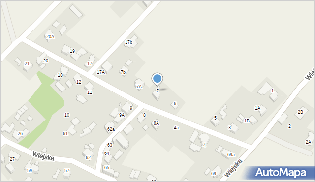 Uchylsko, Wiejska, 7, mapa Uchylsko