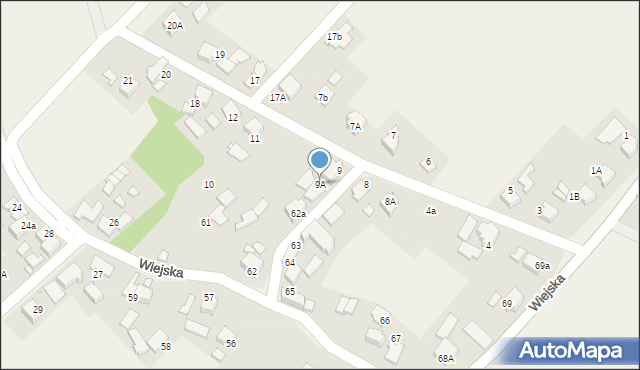 Uchylsko, Wiejska, 9A, mapa Uchylsko