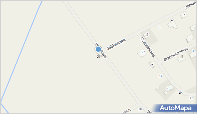 Uciechów, Wiśniowa, 29, mapa Uciechów