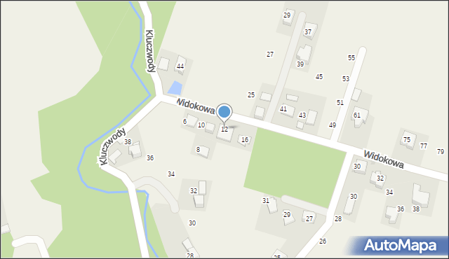 Ujazd, Widokowa, 12, mapa Ujazd